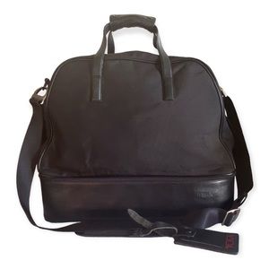 Tumi Nylon And Leather Black Weekender Travel Bag
